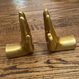 Gold Hand Bookends